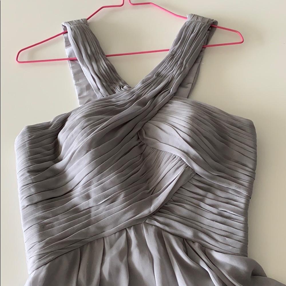 Grey bridesmaid gown